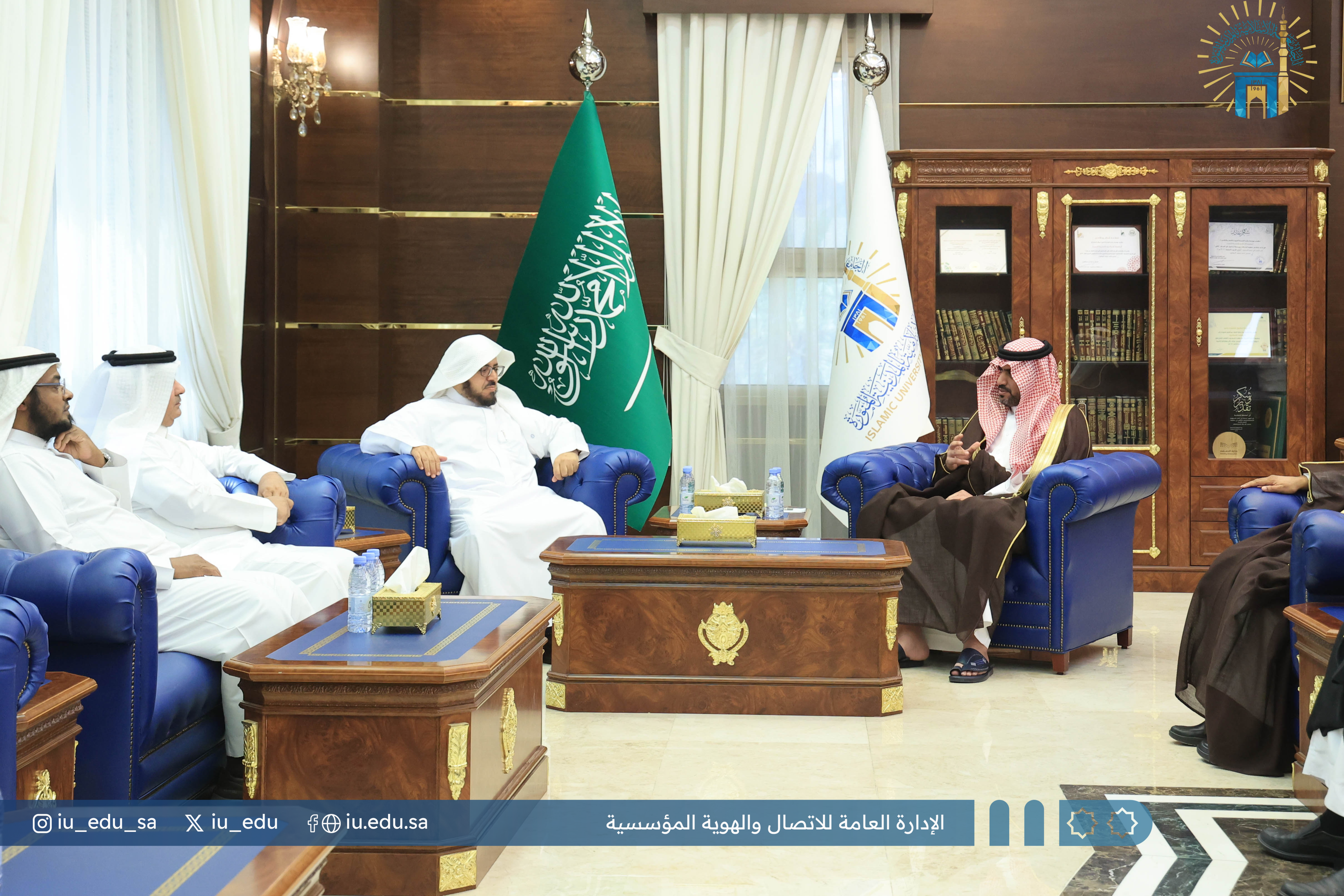 رئيس ⁧الجامعة الإسلامية⁩، د. صالح بن علي العقلا، يستقبل مدير عام تعليم منطقة المدينة المنورة 